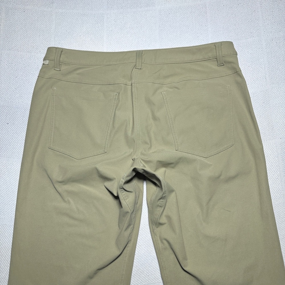 Lululemon ABC Classic Pant Mens 34x34 Warpstreme Khaki Sand Straight Leg Stretch - Picture 7 of 16